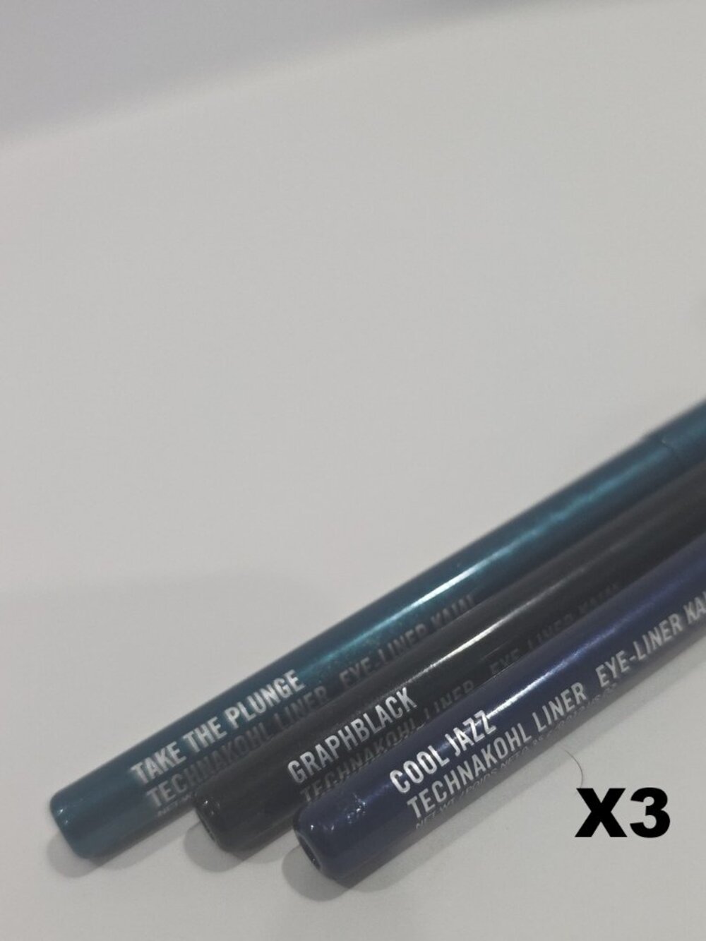 NEW ☑️ 3 x MAC Technakohl Liners - # Cool Jazz, Take the Plunge & Graphblack NEW